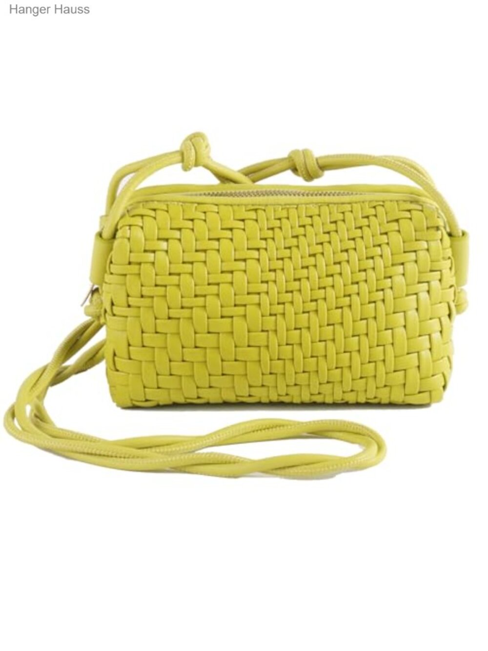 Handwoven Vegan Leather Crossbody Bag Small Shoulder Purse